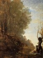L’Ile Heureuse en plein air romantisme Jean Baptiste Camille Corot